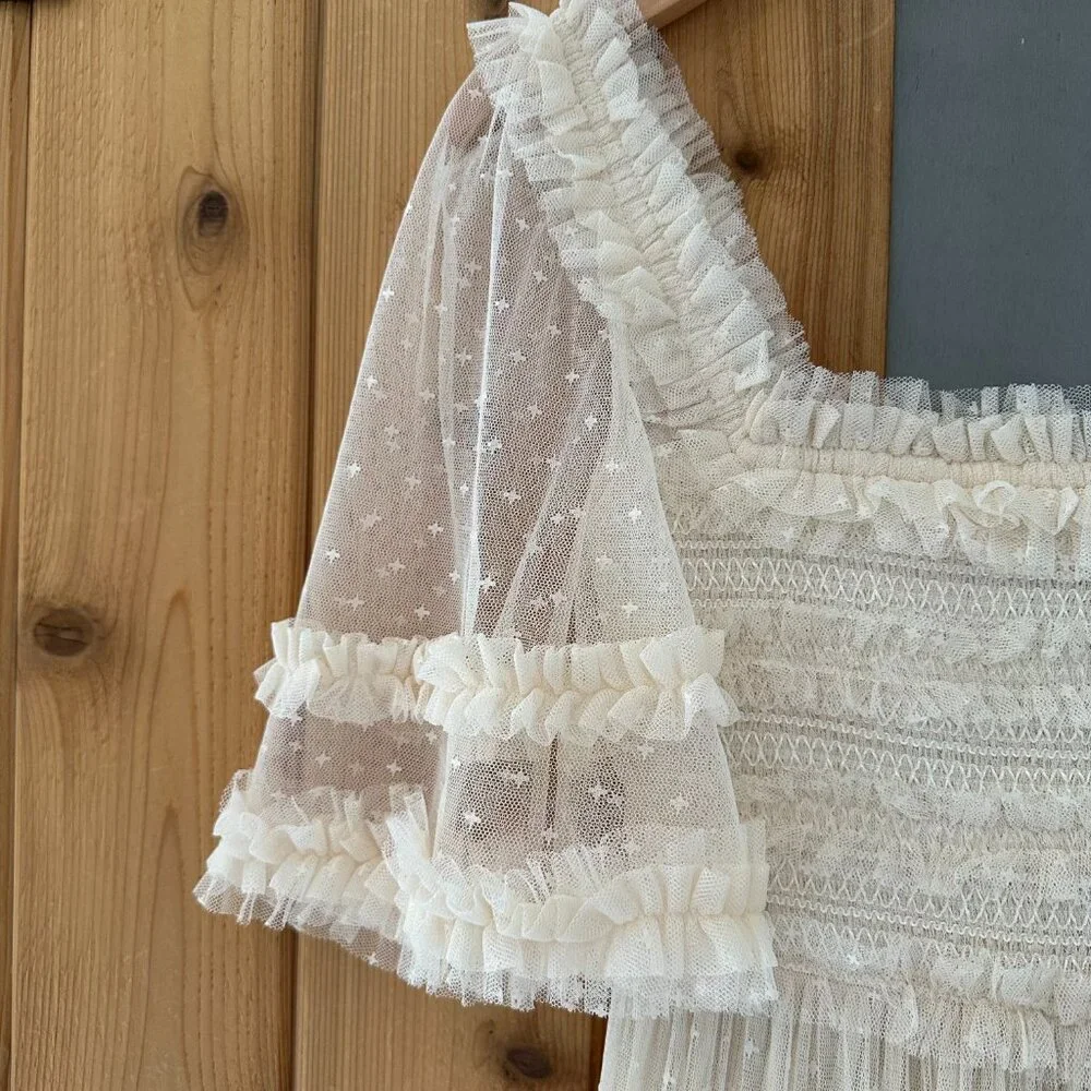 Needle & Thread Cream Ruffled Prom Dress - Picture 6 of 15